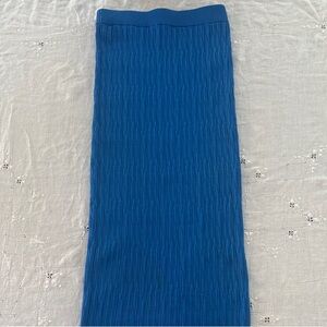 Simon Miller Marsing Ribbed Knit Midi Skirt in Cobalt Blue